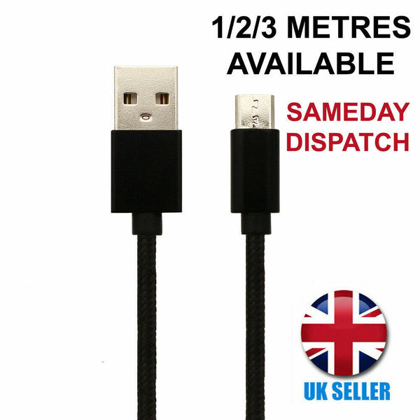 Micro USB Phone Charger Compatible Cable for Nokia C2-01 Charging Lead 1M 2M 3M